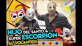 Hijo del SANTO amp Súper Escorpión al volante la leyenda y el enmascarado de plata [upl. by Beacham200]