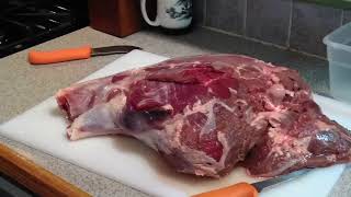 How to cut up deer hind quarter part one [upl. by Goulet168]