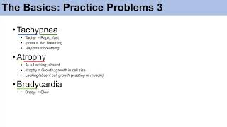 Medical Terminology  The Basics  Lesson 1  Practice and Example Problems [upl. by Kristine]