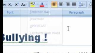 Change UPPERCASE text to lowercase in Word 2007 [upl. by Dhar16]