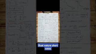 Dual nature and radiation short notes📝🔥💥 trending neet [upl. by Etnoval]