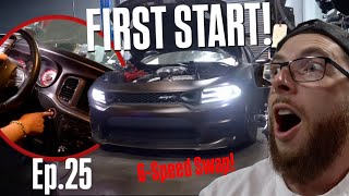 First Time Starting My 6Speed Swapped Charger  Manual Hellcat Charger Build Series Ep25 [upl. by Sabelle]