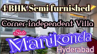 4bhk Independent Villa  Manikonda  Hyderabad  independent house for sale at manikonda [upl. by Anicul43]