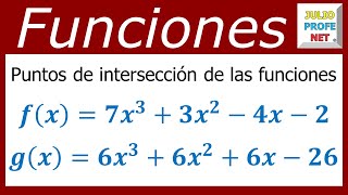 PUNTOS DE INTERSECCIÓN DE DOS FUNCIONES POLINÓMICAS [upl. by Zakarias]