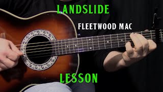 how to play Landslide by Fleetwood Mac  acoustic guitar lesson [upl. by Illil]