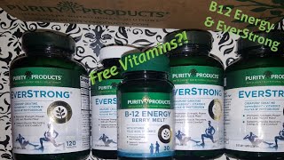 Purity Products Vitamins Free Trial Haul B12 Energy Melts amp EverStrong wCreatine April 2018 [upl. by Ripp218]