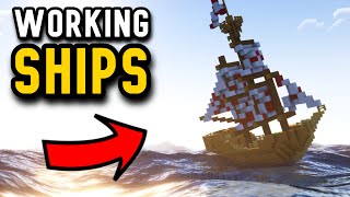 WORKING SHIPS Minecraft Mod Showcase  Eureka Ships [upl. by Annim312]