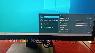 How to adjust Brightness and Contrast in Samsung Monitor 22 inch [upl. by Bathulda]