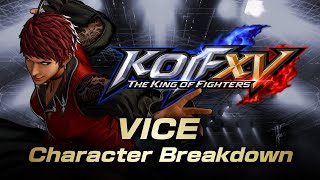 【한글】KOF XV DLC｜VICE｜Character Breakdown [upl. by Alekat]