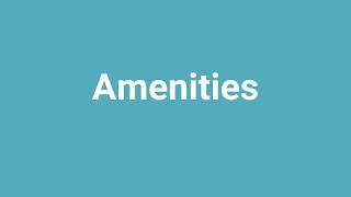 Amenities Meaning and Pronunciation [upl. by Daryl649]