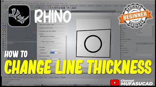 Rhino How To Change Line Thickness [upl. by Kcinimod636]