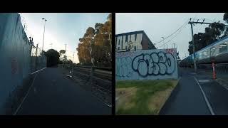 Upfield Bike Path  Coburg to docklands on bike  Side by Side in 2024 [upl. by Prudy]