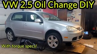 VW 25 Oil Change DIY [upl. by Soutor]