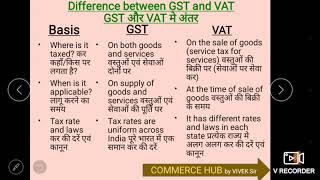 03।। Difference between GST and VAT ।। GST और VAT मे अन्तर [upl. by Mcleroy]