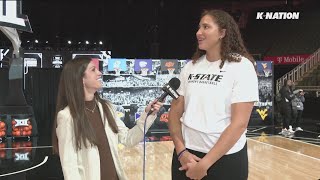 KState senior center Ayoka Lee joins KNation 1on1 [upl. by Ahsikar106]