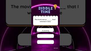 Can You Solve This English Riddle  Test Your Vocabulary IQ  Mind Maze [upl. by Homere]