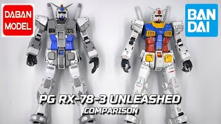 COMPARISON DABAN AND BANDAI  PGU 160 RX78 [upl. by Ontina]