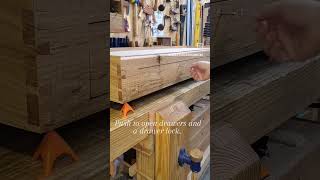 Push open drawers for cabinet riser woodworking smokeycreekwoodworks handmade urbanlumber [upl. by Alithea]