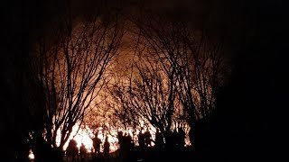 2018 Osterfeuer Tannenhausen Mehrzweckgelände Badesee Naturbadesee Osterbrauch Ostfriesland Tourismu [upl. by Telracs]