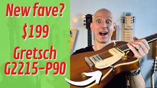 New favorite BUDGET guitar Gretsch G2215P90 Streamliner Junior Jet Club review amp demo [upl. by Alodie]