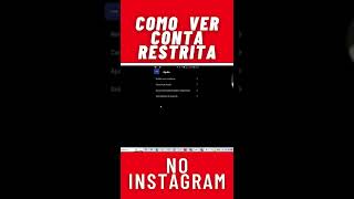 como ver conta restrita no instagram Comoveroperfildealguémprivado ComoverperfilprivadoInstagram [upl. by Lulita108]