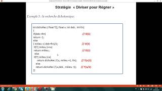 Algorithmique et Structures de Données Avancées  stratégie diviser pour règner [upl. by Aretta]