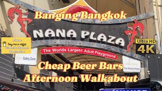 Bangkok SukhumvitNana Plaza Area Walkabout  Posh Hotels Bars Restaurants Cheap Pints Of Chang [upl. by Elacim]