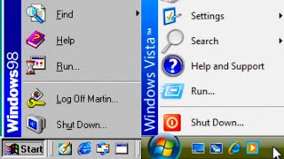 Windows Classic Start Menu Evolution [upl. by Nnarual]