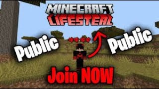 JOIN MY CRACKED LIFESTEAL SMP 🔥 JAVA  PE  ANY VERSIONS  24  7 [upl. by Anerys672]