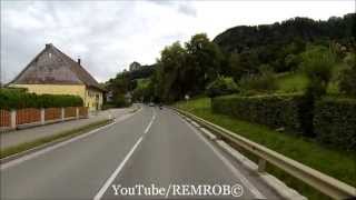 Driving From Old Town Salzburg To Hallein Salt Mines Austria [upl. by Milty]