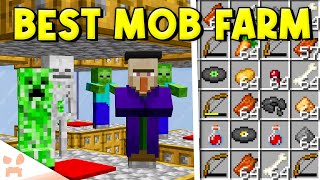 BEST MINECRAFT MOB FARM 121  Easy XP All Drops No Mob Spawner [upl. by Aehtela]