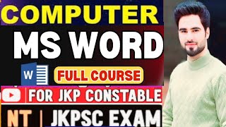 MS Office MS Word  JKP Constable Post india jkssb ssc constablejkpsi computer ssccgl jkp [upl. by Ylelhsa523]