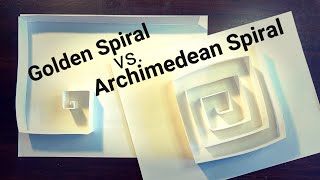 DIY 3 D Archimedean Spiral and Golden Spiral [upl. by Coridon651]