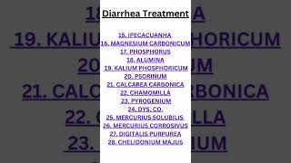 Homeopathic Remedy for Diarrhea by Dr Ali Muhammad Top 28 Diarrhea Medicine [upl. by Darsey]