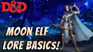 DampD basics Moon elf lore 5e [upl. by Yrreiht]