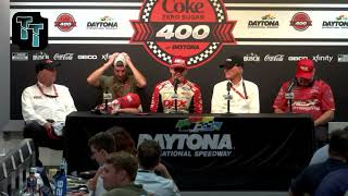 NASCAR Cup Series at Daytona  Harrison Burton postrace win presser nascar [upl. by Yauqram]