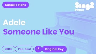 Adele  Someone Like You Piano Karaoke [upl. by Nosdrahcir]