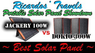 Portable Solar Panel Showdown  Jackery Solarsaga 100w vs Dokio 320w with the Jackery Explorer 500 [upl. by Elijah146]