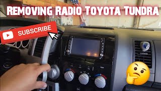 How to Remove Radio 2008 Toyota Tundra [upl. by Adiaj]