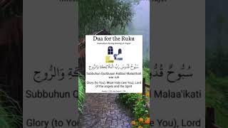 DUA FOR THE RUKU islamicreminders everyoneシ゚ followersシ゚ motivation [upl. by Emilie579]