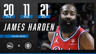 James Harden dishes CAREERHIGH 21 AST in 76ers win over the Clippers  NBA on ESPN [upl. by Spieler]