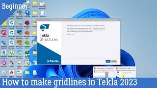 How to Make Gridlines in Tekla 2023 Beginner [upl. by Nitsud]