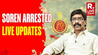 Hemant Soren Arrested LIVE ED Arrests Jharkhand CM In Land Scam Case [upl. by Enelahs964]