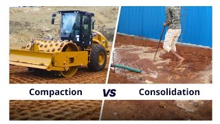 Difference between Compaction and Consolidation  Geotechnical Engineering [upl. by Kalin]