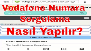 Vodafone Numara Sorgulama [upl. by Glassco]