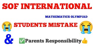 SOF INTERNATIONAL STUDENTS। MISTAKE WHAT SHOULD PARENTS DO RajeshTutorials [upl. by Kwei]