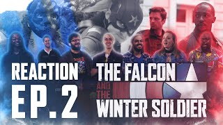 The Falcon and the Winter Soldier  Episode 2 The StarSpangled Man  Group Reaction [upl. by Blessington]