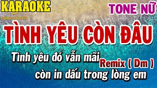 Karaoke Tình Yêu Còn Đâu Remix Tone Nữ Disco  Dm   84 [upl. by Aekin]