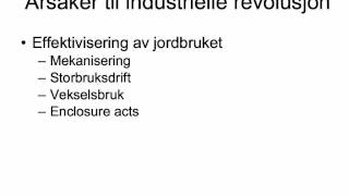 Årsaker til den industrielle revolusjon [upl. by Ahsinelg]