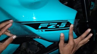 yamaha fzs150 full sticker wrappingfzsbike wrapping yamaha bike sticker modified bikestickering [upl. by Nyrroc]